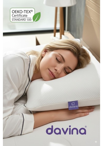 Davina Smart Comfort Visco Yastık Ortopedik %100 Visco Ergonomik Yastık Orjinal Visco Roll Pack Yastık