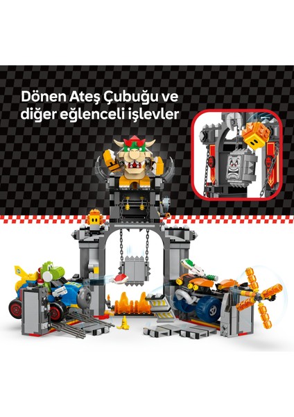® Super Mario: Mario Kart – Bowser Kalesi 72039 – 9+ Yaş Çocuklar İçin Bowser Kale Temalı Yaratıcı Oyuncak Yapım Seti (1068P)