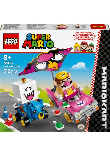 ® Super Mario: Mario Kart – Wario ve King Boo 72038 – 8+ Yaş için Wario ve King Boo içeren Yaratıcı Oyuncak Yapım Seti (512P) modelleri