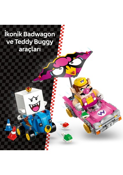 ® Super Mario: Mario Kart – Wario ve King Boo 72038 – 8+ Yaş için Wario ve King Boo içeren Yaratıcı Oyuncak Yapım Seti (512P)