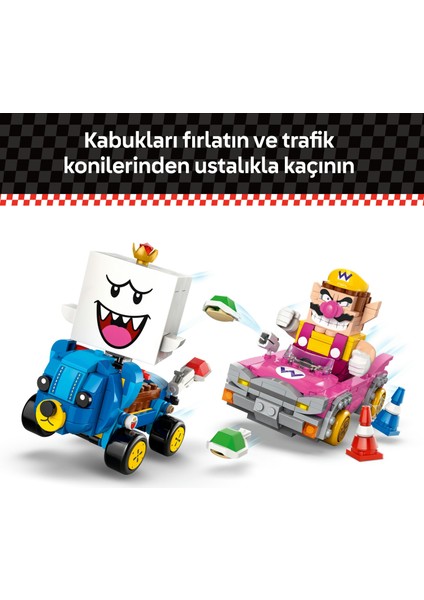 ® Super Mario: Mario Kart – Wario ve King Boo 72038 – 8+ Yaş için Wario ve King Boo içeren Yaratıcı Oyuncak Yapım Seti (512P)