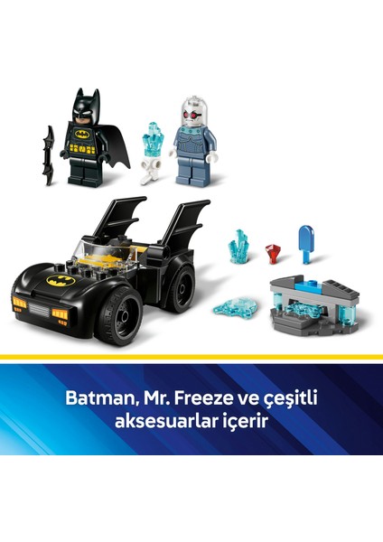 ® DC Batman™ Batman™ ve Batmobile™, Mr. Freeze™’e Karşı 76301 - 4 Yaş & Üzeri Çocuklar için Oyuncak Yapım Seti (63 Parça)