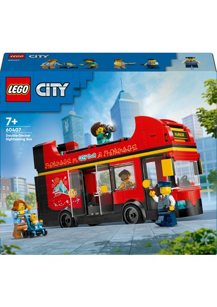 ® City Kırmızı İki Katlı Gezi Otobüsü 60407 - 7 Yaş & Üzeri Çocuklar için Yaratıcı Oyuncak Yapım Seti (384 Parça) modelleri