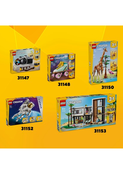 ® Creator 3’ü 1 Arada T. rex 31151 - 9 Yaş & Üzeri Çocuklar için Yaratıcı Oyuncak Yapım Seti (626 Parça)