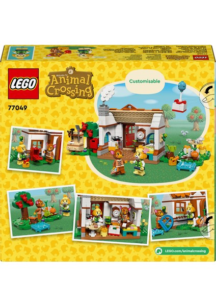 ® Animal Crossing™ Isabelle Ev Ziyaretinde 77049 – 6+ Çocuklar için 2 Minifigür İçeren Yaratıcı Oyuncak Yapım Seti (389P) fırsatları