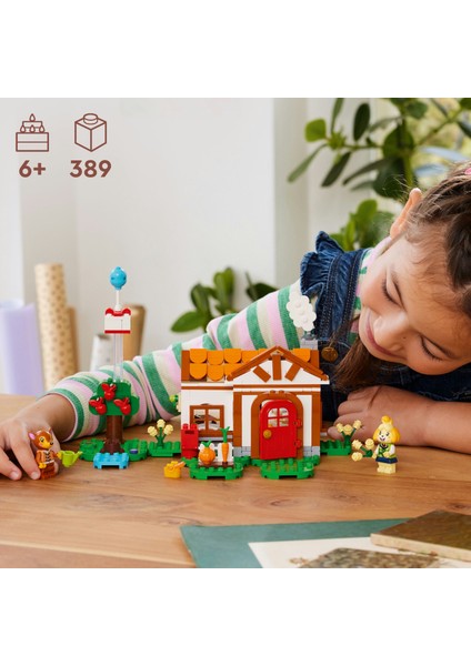 ® Animal Crossing™ Isabelle Ev Ziyaretinde 77049 – 6+ Çocuklar için 2 Minifigür İçeren Yaratıcı Oyuncak Yapım Seti (389P) indirimleri