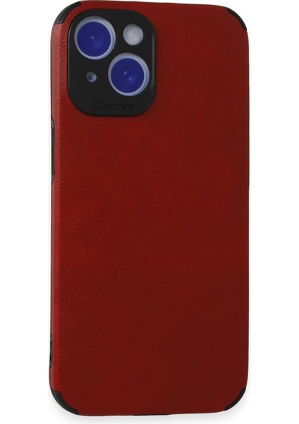 Bfs iPhone 15 Kılıf Loop Deri Silikon - Kırmızı