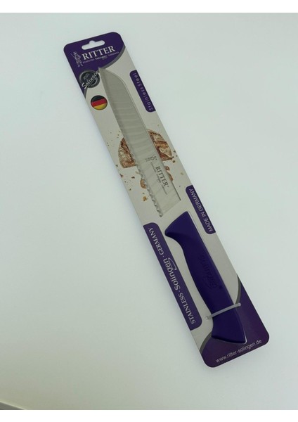P-Design Solingen Rıtter Ekmek Bıçağı 19 cm Mor Renk