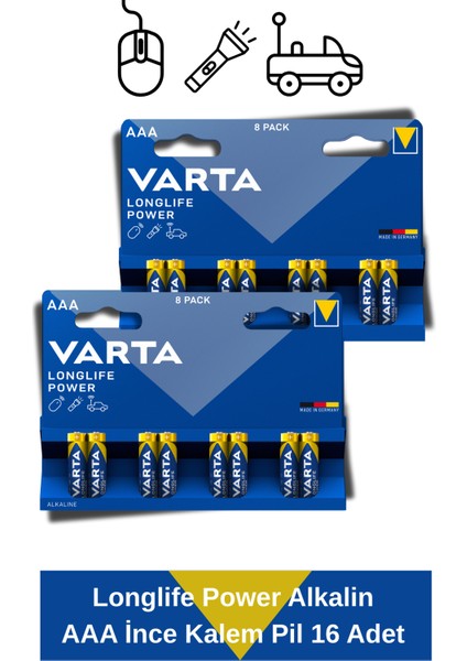Longlife Power Alkalin Aaa Kalem Pil 16 Adet