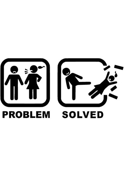 Problem Solved Sticker 20 x 10 cm