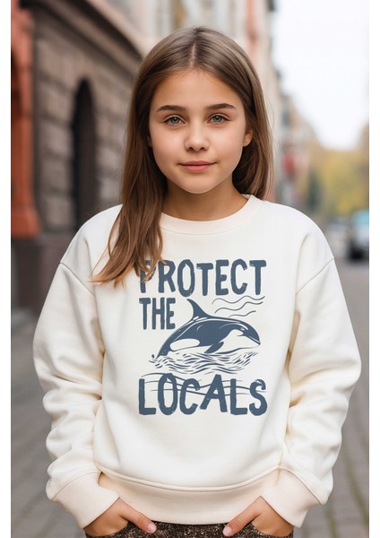 White Shark Baskılı 3 Iplik Ekru Sweat (Çocuk -Yetişkin) modelleri