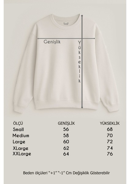 White Shark Baskılı 3 Iplik Ekru Sweat (Çocuk -Yetişkin)