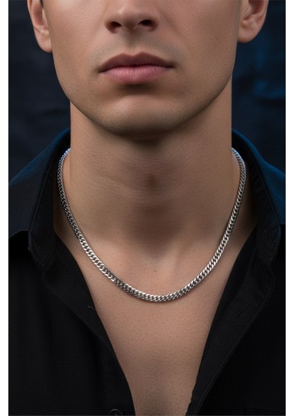 Kalın 6mm Sık Aralıklı Yassı Zincir