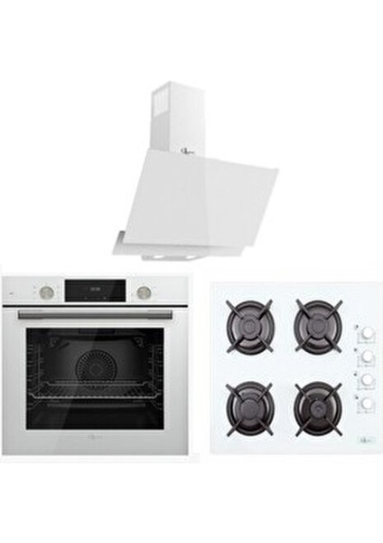 Gld 017B+GLO 206CB+GLF MS63CB Beyaz Ankastre Set