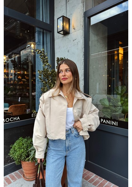 Taş Rengi Pile Detaylı Astarlı Ceket indirimleri