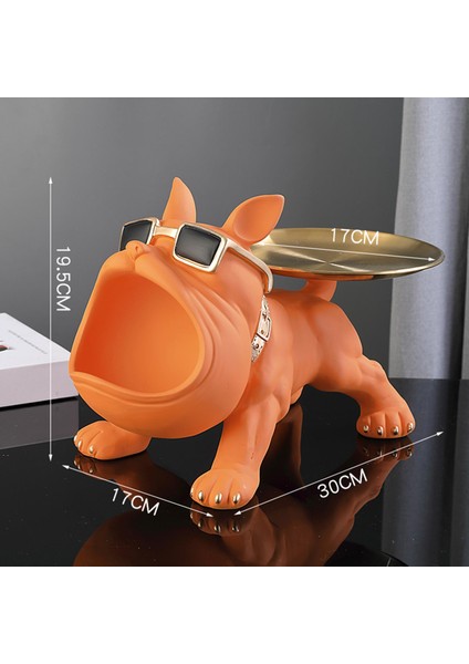 Depolama Tepsisi Heykeli Masaüstü Dekorasyon Turuncu (Yurt Dışından) fırsatları