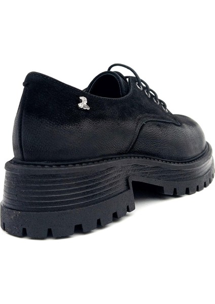 2554601K Kadın Hakiki Deri Bağcıklı Kalın Taban Oxford Ayakkabı fiyatları