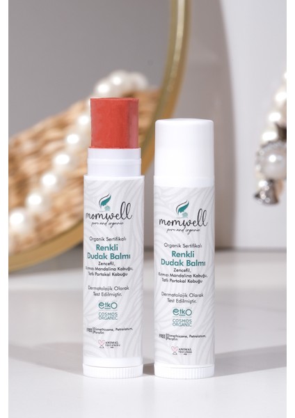 Organik Renkli Dudak Balmı 5ml