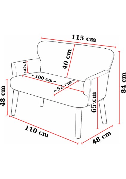 - Roma Modern Ikili Koltuk Kanepe - Welsoft Yumuşak Kumaş - Ahşap Ayak - Mavi fiyatları