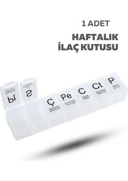 Haftalık Kutusu 7 Günlük Hap Saklama Kabı Haftalık Düzenleyici