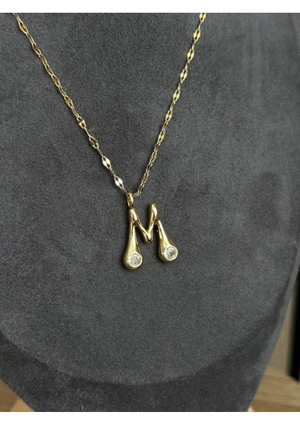 M Harfli Çelik Kolye fiyatları