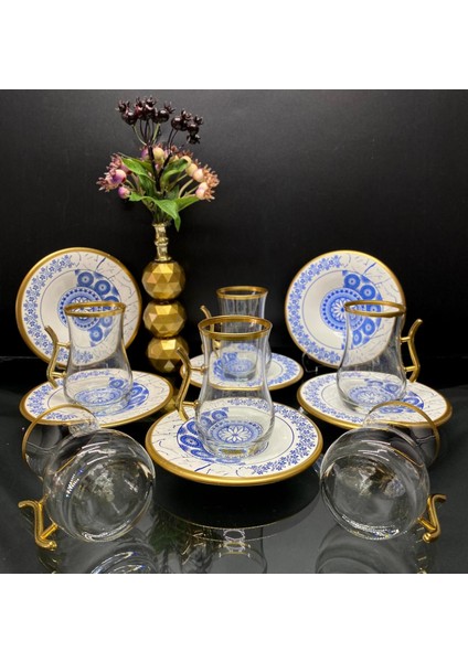 Kulplu Yarım Beşli Çay Seti fiyatları