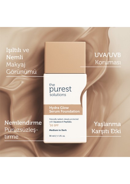 Nemlendirici & Canlandırıcı Serum Fondöten Spf 50+, 30 ml – Orta / Koyu Ton indirimleri