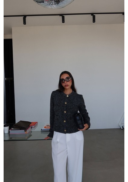 Çift Cepli Buklet Düğmeli Hırka fiyatları