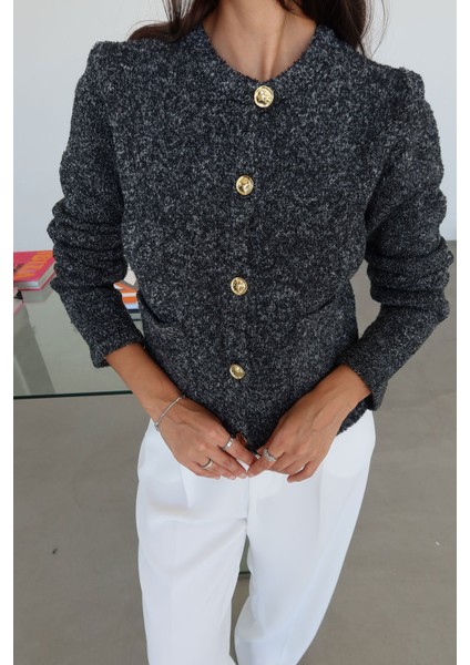 Çift Cepli Buklet Düğmeli Hırka modelleri