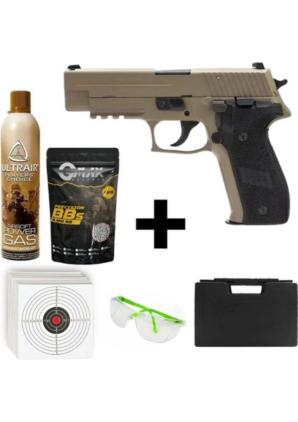Sig Sauer MK25 Tan + Green Gas + 1 kg Bb + Taşıma Çantası + Atış Gözlüğü