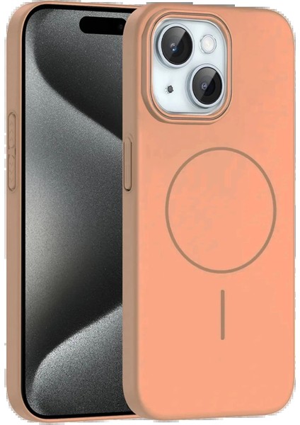 Bfs iPhone 15 Plus Broş Magsafe Kapak - Çöl Titanyum