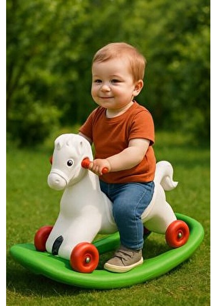 Ergonomik Dizayn Sallanan At 49x70x34 cm 0-24 Ay Çocuklar İçin Güvenli Oyun fiyatları