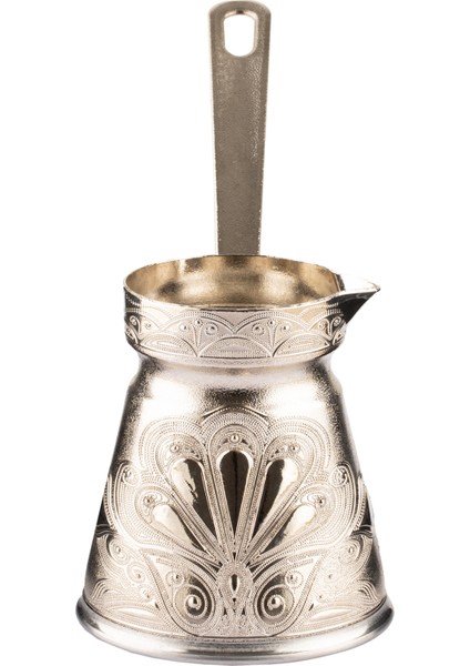 Cezpot Istiridye Desenli Döküm Cezve 4 Kişilik - Mıknatıslı Ocaklara Uyumlu