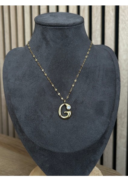G Harfli Çelik Kolye