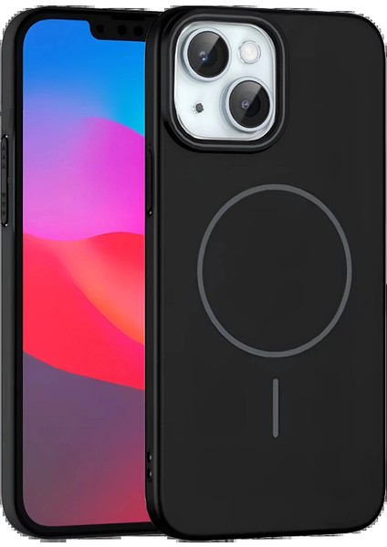 Bfs iPhone 15 Plus Broş Magsafe Kapak - Siyah