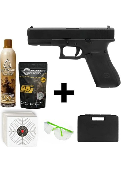 Tech Double Barrel G17 + Green Gas + 1 kg Bb + Taşıma Çantası + Atış Gözlüğü