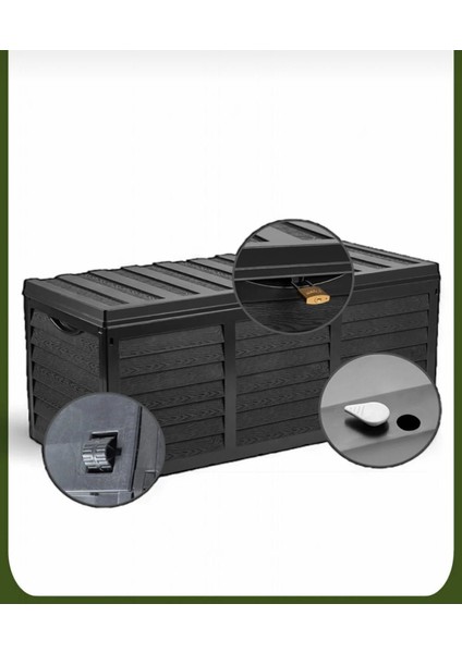 Yognetıc Gardena 320L Tekerlekli, Kilitlenebilir Bahçe Sandığı | Dayanıklı Outdoor Depolama Kutusu