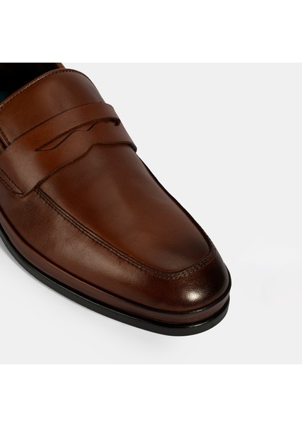 Erkek Taba Deri Loafer