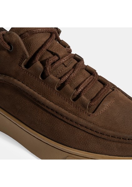 Erkek Kahve Bağcıklı Nubuk Deri Günlük Ayakkabı