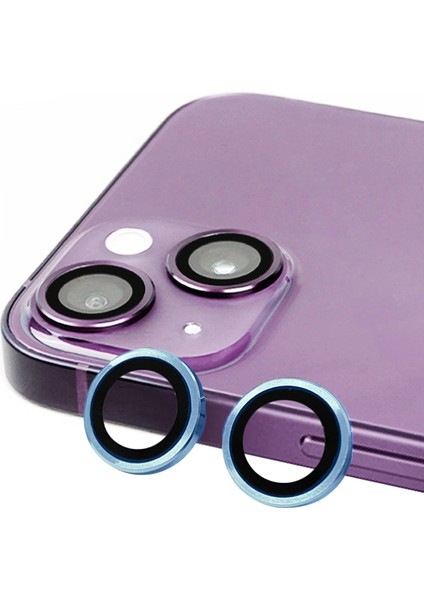 Bfs iPhone 15 Raze Metal Kamera Lens - Mavi