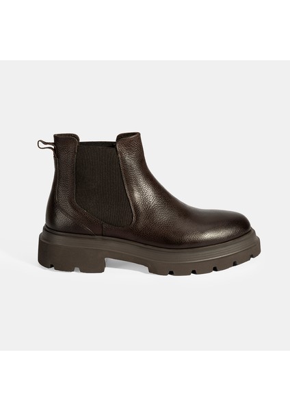 Erkek Kahve Lastik Detaylı Deri Bot fiyatları