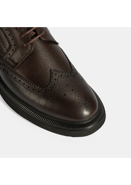 Erkek Kahve Bağcıklı Klasik Ayakkabı