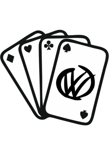 Volkswagen Için Özel Yeni Uyumlu Aksesuar Iskambil Oto Özel Yeni Sticker 13*11 cm