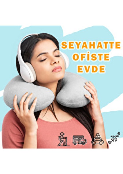 Seyahat Boyun Yastığı Yıkanabilir 1 Adet Rahatlık ve Destek Sağlar fırsatları