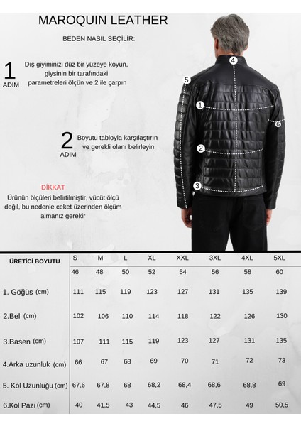 Leandro Erkek Şişme Deri Mont