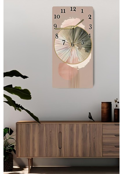 Mdf Dikdörtgen Modern Desenli Duvar Saati – 30X60 cm Uv Baskı– USD087 fiyatları