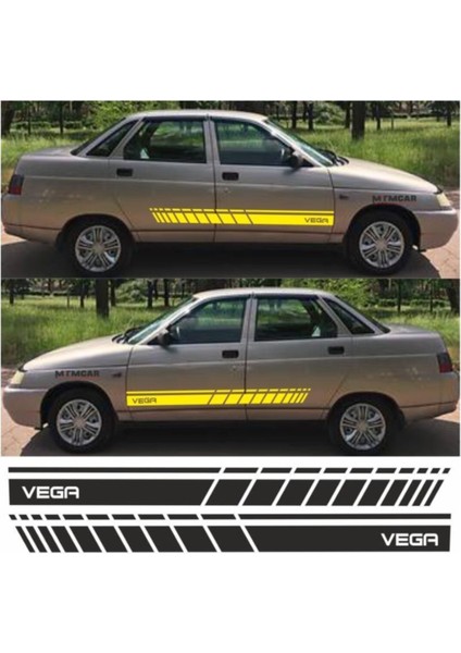 Lada Vega Için Özel Yeni Uyumlu Aksesuar Oto Yan Şerit Özel Yeni Sticker