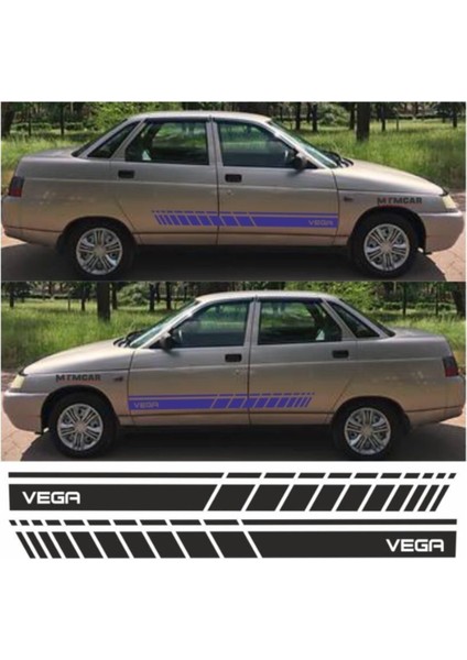 Lada Vega Için Özel Yeni Uyumlu Aksesuar Oto Yan Şerit Özel Yeni Sticker fiyatları