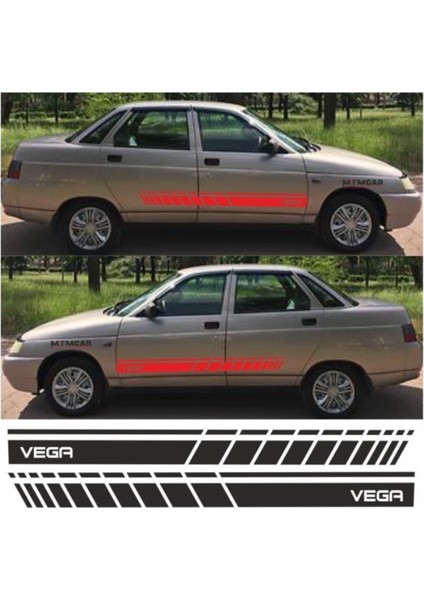 Lada Vega Için Özel Yeni Uyumlu Aksesuar Oto Yan Şerit Özel Yeni Sticker modelleri