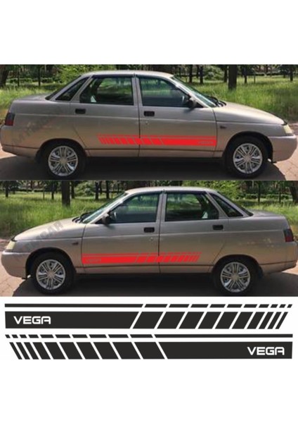 Lada Vega Için Özel Yeni Uyumlu Aksesuar Oto Yan Şerit Özel Yeni Sticker fırsatları